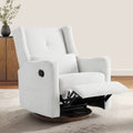 CHITA Manual Swivel Glider Recliner 360°Swivel Fabric Recliner Sofa for Living Room, Ivory Fabric
