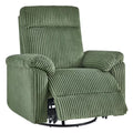 ReNest Manual Swivel Glider Recliner Chair, 360° Swivel Nursery Chair with Adjustable Recline, Nursing & Living Room Recliner,Moss Green