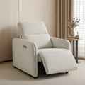 ReNest Zero Wall Power Recliner with Power Headrest, Dual Motor, USB Type-C, Fabric in Beige, Single