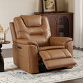 ReNest Zero Gravity Power Recliner, Genuine Top-Grain Leather, Triple Motor, Power Headrest & Lumbar, USB & Type-C, Saddle, Single