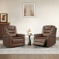 ReNest Zero Gravity Power Recliner, Genuine Top-Grain Leather, Triple Motor, Power Headrest & Lumbar, USB & Type-C, Cafe