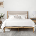 Mason Upholstered Platform Bed Frame with Headboard