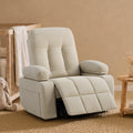ReNest Swivel Glider Power Recliner Chair with Power Headrest & Lifting Armrests, for Living Room and Nursery, Chenille Upholstery, Sand