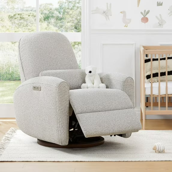 CHITA Power Swivel Recliner Nursery Chair with Pillow Lumbar Support ...