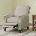 CHITA Recliner Chairs for Adults Single Sofa Chair for Living Room Faux Leather Push Back Recliner,Beige