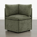 ReNest Storage Banquette Corner Seat, Modular Sofa for Living Room & Bedroom, Moss Green