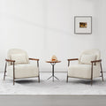 CHITA Modern Upholstered Accent Chair with Solid Wood Arms, Removable Lumbar Pillow and Metal Frame for Living Room, Bedroom & Reading Nook, Camel & Walnut
