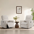 ReNest Dual Motor Power Recliner with 165° Lay-Flat, USB and Type-C Charging, khaki Fabric