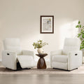 ReNest Dual Motor Power Recliner with 165° Lay-Flat, USB and Type-C Charging, Cream Fabric